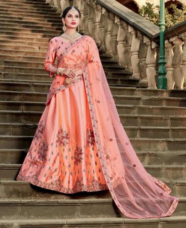 Picture of Beautiful Peach Lehenga Choli