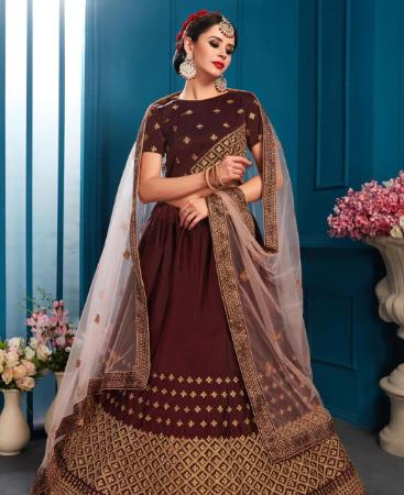 Picture of Classy Brown Lehenga Choli