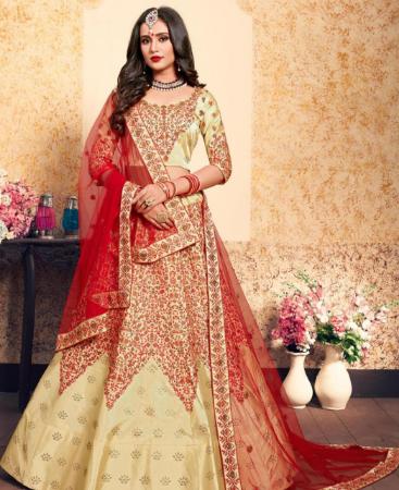 Picture of Alluring Cream Lehenga Choli