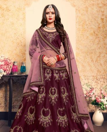 Picture of Resplendent Wine Lehenga Choli