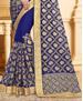 Picture of Amazing Royal Blue Georgette Saree