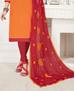 Picture of Graceful Orange Cotton Salwar Kameez