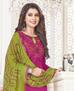 Picture of Exquisite Dark Pink Cotton Salwar Kameez