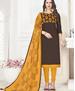 Picture of Magnificent Brown Cotton Salwar Kameez