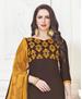 Picture of Magnificent Brown Cotton Salwar Kameez