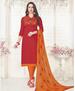 Picture of Graceful Red Cotton Salwar Kameez