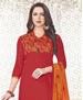 Picture of Graceful Red Cotton Salwar Kameez