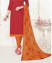 Picture of Graceful Red Cotton Salwar Kameez