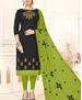 Picture of Lovely Black Cotton Salwar Kameez