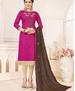 Picture of Ideal Dark Pink Cotton Salwar Kameez