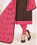 Picture of Excellent Brown Cotton Salwar Kameez