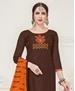 Picture of Radiant Brown Straight Cut Salwar Kameez