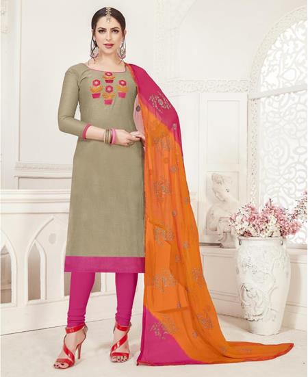 Picture of Grand Grey Straight Cut Salwar Kameez