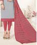 Picture of Radiant Pale Grey Straight Cut Salwar Kameez