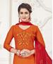 Picture of Splendid Orange Straight Cut Salwar Kameez