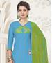 Picture of Shapely Sky Blue Straight Cut Salwar Kameez