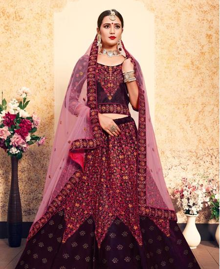 Picture of Fascinating Wine Lehenga Choli