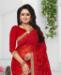 Picture of Alluring Red Net Saree