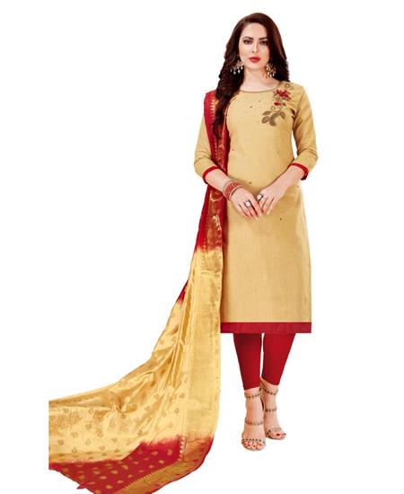 Picture of Fine Cream Cotton Salwar Kameez