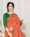 Picture of Elegant Orange Silk Saree