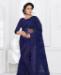 Picture of Excellent Navy Blue Net Saree