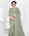 Picture of Good Looking Pastel Green Net Saree