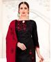 Picture of Exquisite Black Cotton Salwar Kameez