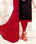 Picture of Exquisite Black Cotton Salwar Kameez