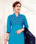 Picture of Appealing Blue Cotton Salwar Kameez