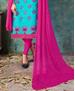 Picture of Marvelous Blue Cotton Salwar Kameez