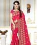 Picture of Well Formed Rani Pink Georgette Saree