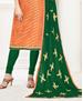 Picture of Pretty Orange Cotton Salwar Kameez