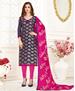 Picture of Pleasing Navy Blue Cotton Salwar Kameez