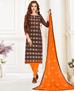 Picture of Gorgeous Brown Cotton Salwar Kameez