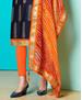 Picture of Radiant Navy Blue Cotton Salwar Kameez