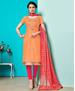 Picture of Well Formed Orange Cotton Salwar Kameez