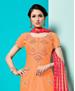 Picture of Well Formed Orange Cotton Salwar Kameez