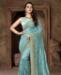 Picture of Beautiful Turquoise Blue Silk Saree