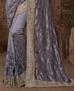 Picture of Grand Dark Grey Silk Saree