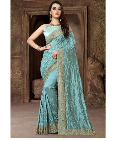 Picture of Statuesque Blue Designer Saree