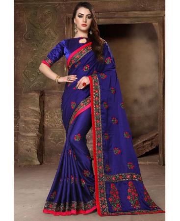 Picture of Beautiful Blue Designer Saree