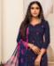 Picture of Admirable Navy Blue Cotton Salwar Kameez