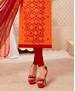 Picture of Comely Orange Cotton Salwar Kameez