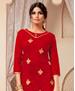 Picture of Well Formed Red Cotton Salwar Kameez