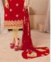 Picture of Well Formed Red Cotton Salwar Kameez