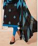 Picture of Gorgeous Black Cotton Salwar Kameez