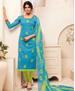 Picture of Appealing Sky Blue Cotton Salwar Kameez