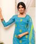 Picture of Appealing Sky Blue Cotton Salwar Kameez