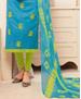 Picture of Appealing Sky Blue Cotton Salwar Kameez