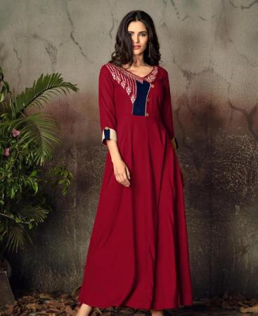 Picture of Ideal Red Readymade Gown